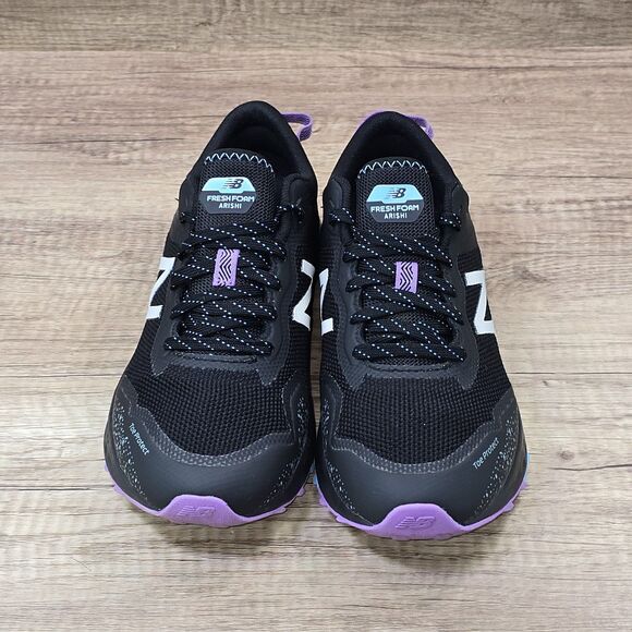 New Balance Fresh Foam Arishi Women’s Sz 8 Black Purple Running Shoes (WTARISK1) - Picture 2 of 9